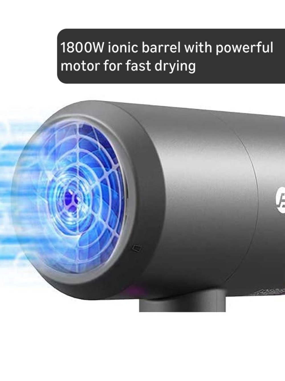 slopehill Professional Ionic Hair Dryer 1800W Fast Dry 2 Nozzle Diffuser - Picture 3 of 15